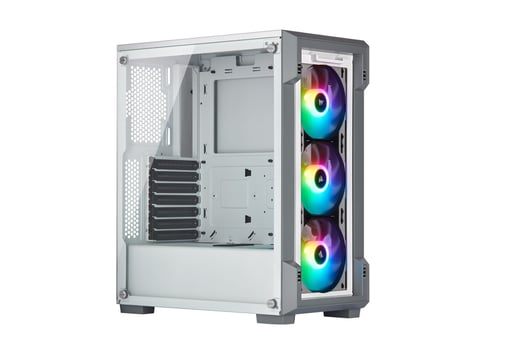 Corsair iCUE 220T RGB Airflow Mid Tower Gaming Case - White 