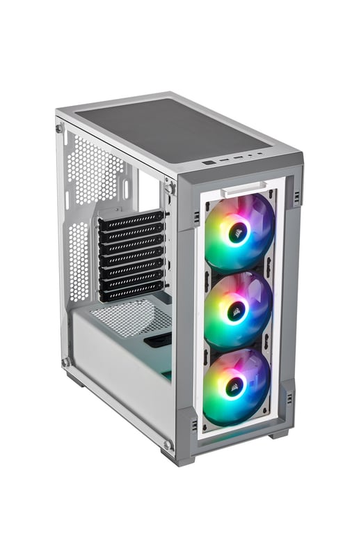 Corsair iCUE 220T RGB Airflow Mid Tower Gaming Case - White 
