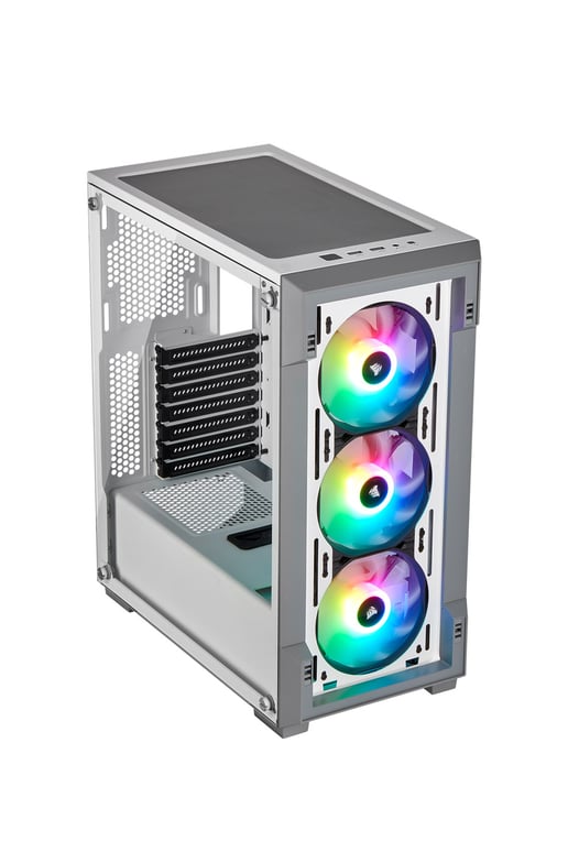 Corsair iCUE 220T RGB Airflow Mid Tower Gaming Case - White 