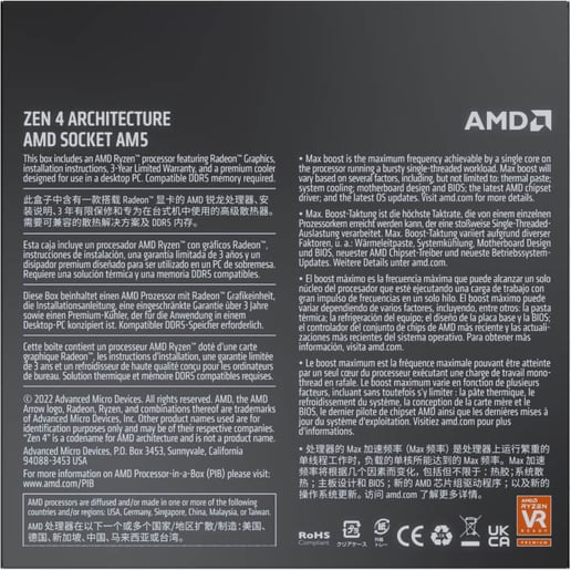 AMD Ryzen 9 7900 12 Core/24 Thread AM5 CPU 