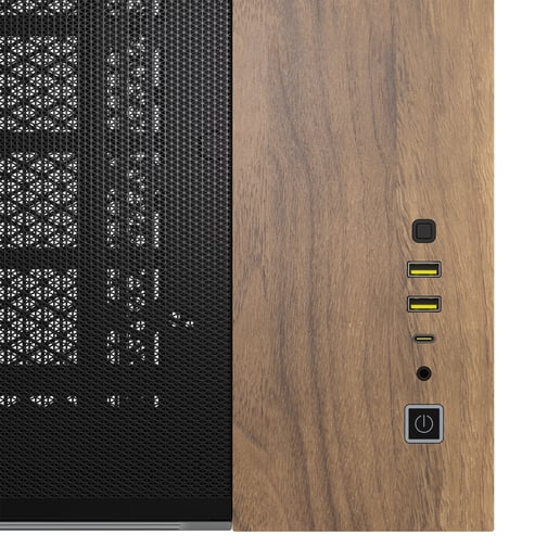 Corsair 2500X Walnut Mid Tower Case - Black 