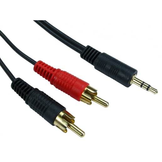 Cables Direct 2m 3.5mm Stereo to Twin RCA Audio Cable