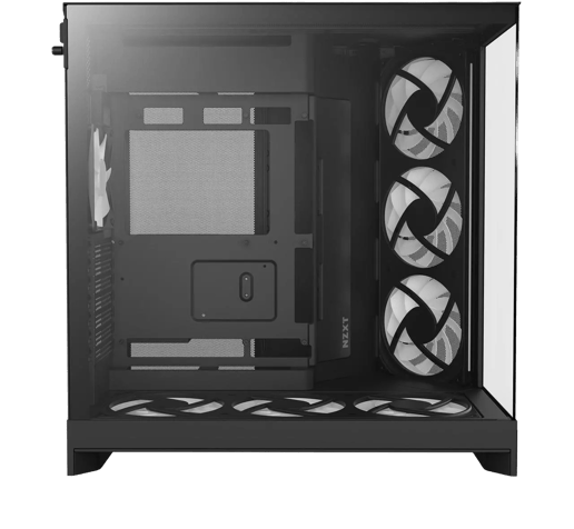 NZXT H9 Flow RGB+ (2025) Mid Tower Gaming Case - Black 