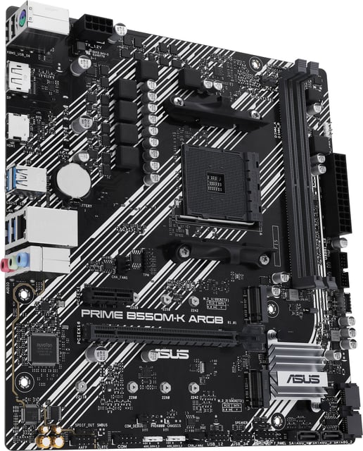 ASUS Prime B550M-K ARGB mATX Motherboard for AMD AM4 CPUs