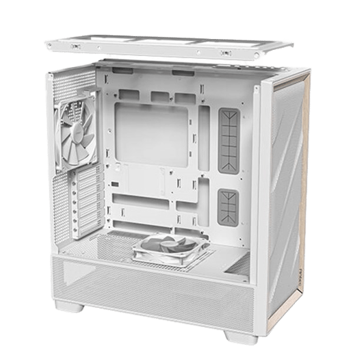 Antec Flux White Mid Tower Case - White 