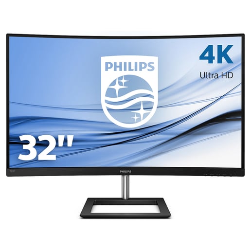Philips E Line 328E1CA 32" 4K Curved Monitor - VA, 4ms, Speakers, HDMI, DP