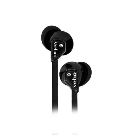 Veho Z-1 Stereo Anti-Tangle In-Ear Headphones earphones earbuds (Black)