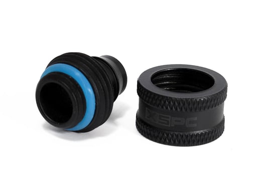 XSPC G1/4" to 3/8" ID 1/2" OD Compression Fitting (Matte Black) V2