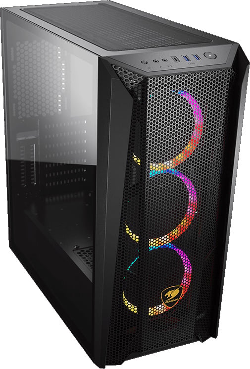 Cougar MX660 Mesh RGB Mid Tower Gaming Case - Black USB 3.0