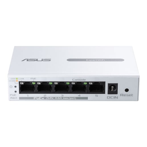 ASUS ExpertWiFi EBP15 5-Port Gigabit PoE+ Desktop Switch 
