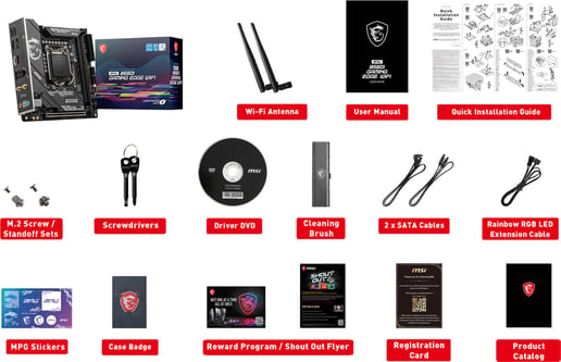 MSI MPG B560I GAMING EDGE WIFI ITX Motherboard for Intel LGA1200