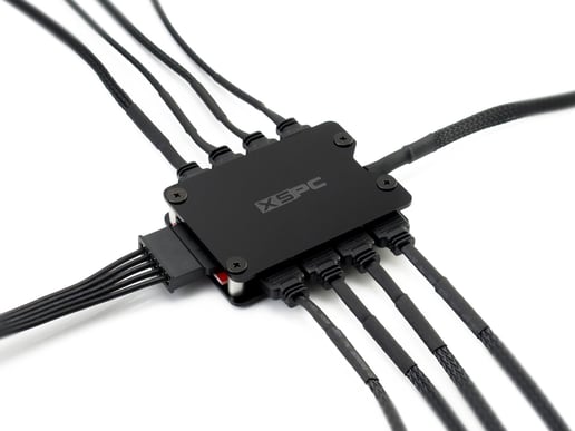 XSPC 8 Way 3 pin 5V Addressable RGB Splitter HUB - Black
