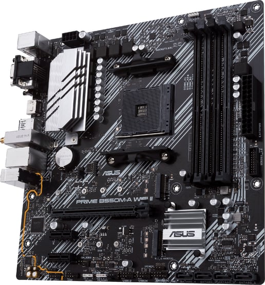 ASUS Prime B550M-A WIFI II mATX Motherboard for AMD Socket AM4 CPUs