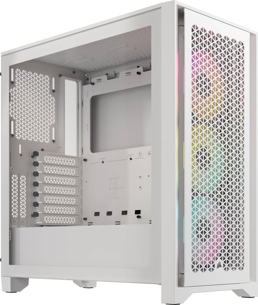 Corsair iCUE 4000D RGB AIRFLOW Mid Tower Gaming Case - White 