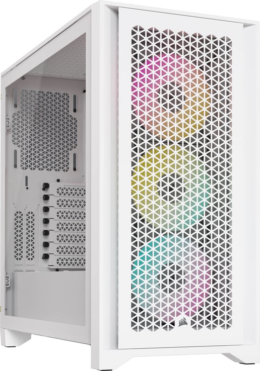 Corsair iCUE 4000D RGB AIRFLOW Mid Tower Gaming Case - White 