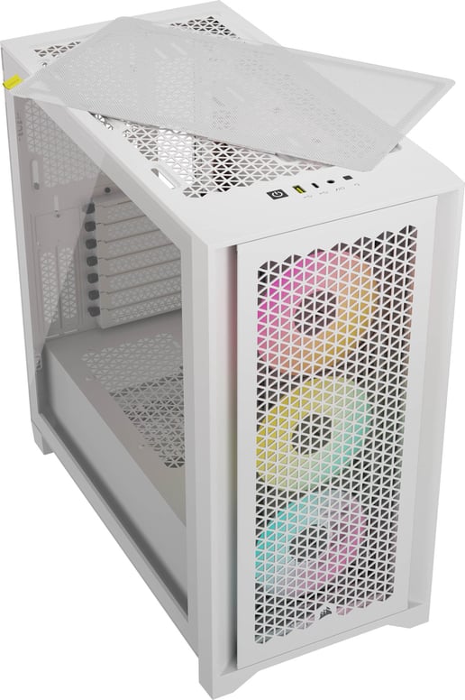Corsair iCUE 4000D RGB AIRFLOW Mid Tower Gaming Case - White 