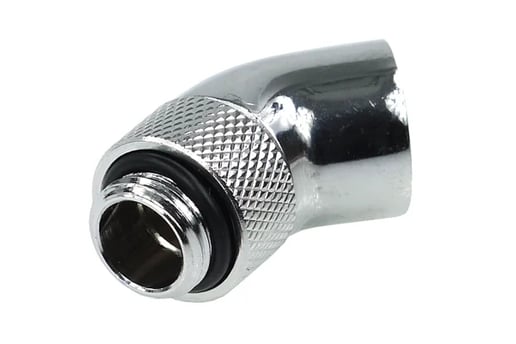 Alphacool HF angle adapter 45 degree - rotatable - G1/4 AG to G1/4 IG - Chrome