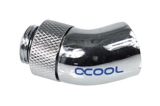 Alphacool HF angle adapter 45 degree - rotatable - G1/4 AG to G1/4 IG - Chrome