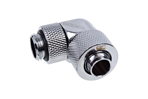 Alphacool Eiszapfen 13-10mm 90 Degree Rotatable Screw-on Nozzle - Chrome
