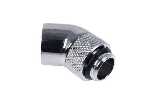 Alphacool Eiszapfen angle adapter 45 degree rotatable G1/4 AG to G1/4 IG - Chrome