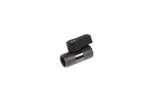 Alphacool 2-way Ball Valve G1/4 in Black Nickel