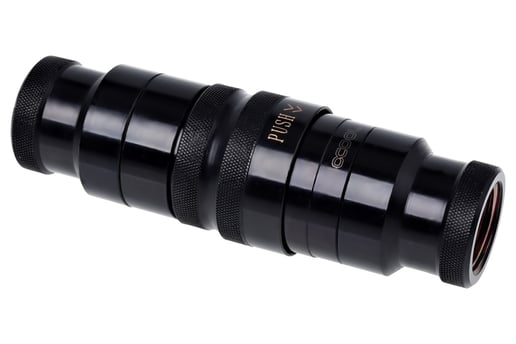 Alphacool Eiszapfen HF quick release connector kit G3/8 inner thread with reducing nipple G1/4 in deep black