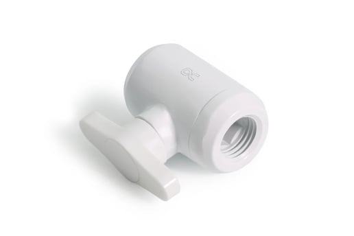 Alphacool Eiszapfen 2-way Ball Valve - White