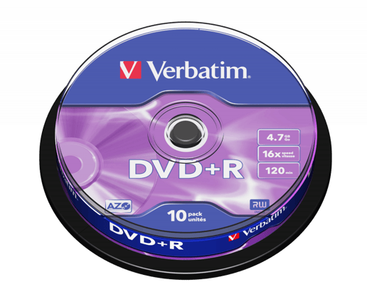 Verbatim 4.7GB DVD+R Discs, 16x, 10 Pack Spindle