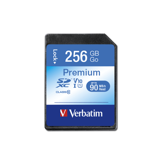 256GB Verbatim Premium U1 Class 10 SD Card 