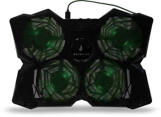 SureFire Bora Laptop Cooling Pad with Green LED Fans
