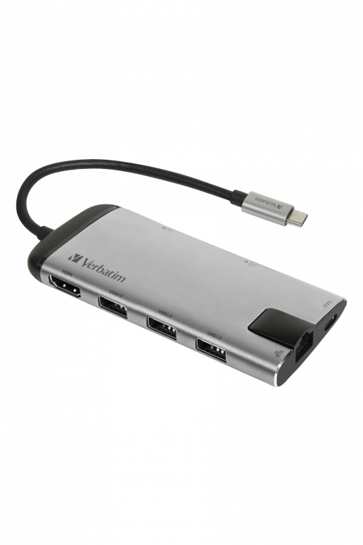 Verbatim USB-C Multiport Hub, 1x USB-C, 2x USB-A, 1x HDMI, 1x RJ-45, SD