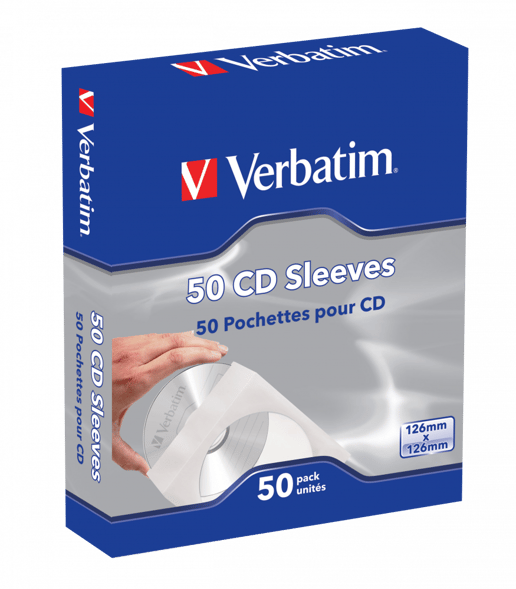 Verbatim CD Sleeves, 50 Pack