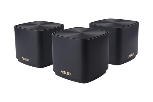 ASUS ZenWiFi AX Mini (XD4) AX1800 Whole-Home Mesh WiFi 6 System in Black, 3 Pack