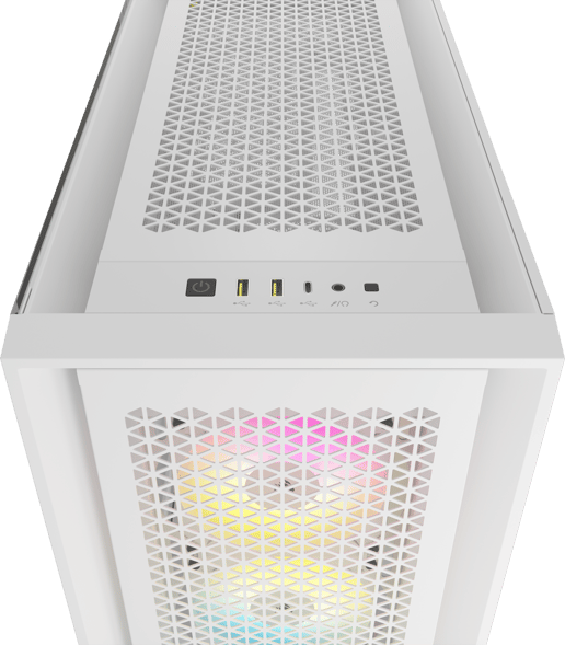 Corsair iCUE 5000D RGB AIRFLOW Mid Tower Gaming Case - White 