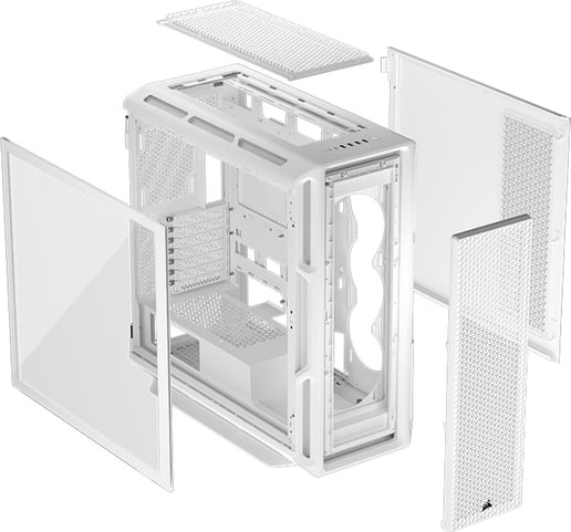 Corsair 5000T Mid Tower Gaming Case - White 