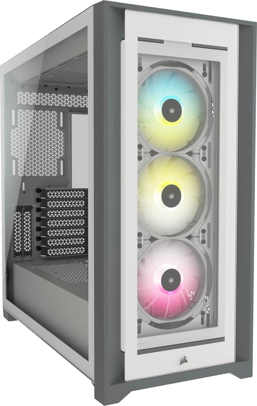 Corsair iCUE 5000X RGB Mid Tower Gaming Case - White 