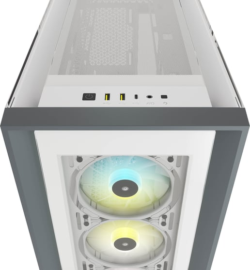 Corsair iCUE 5000X RGB Mid Tower Gaming Case - White 
