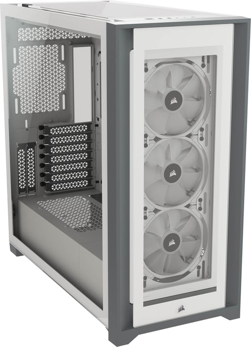 Corsair iCUE 5000X RGB Mid Tower Gaming Case - White 