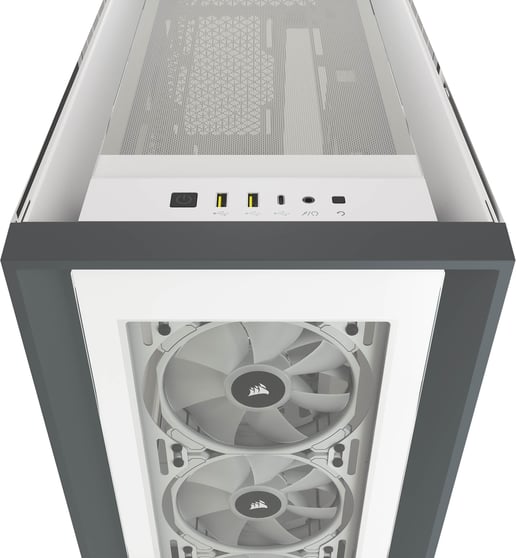 Corsair iCUE 5000X RGB Mid Tower Gaming Case - White 