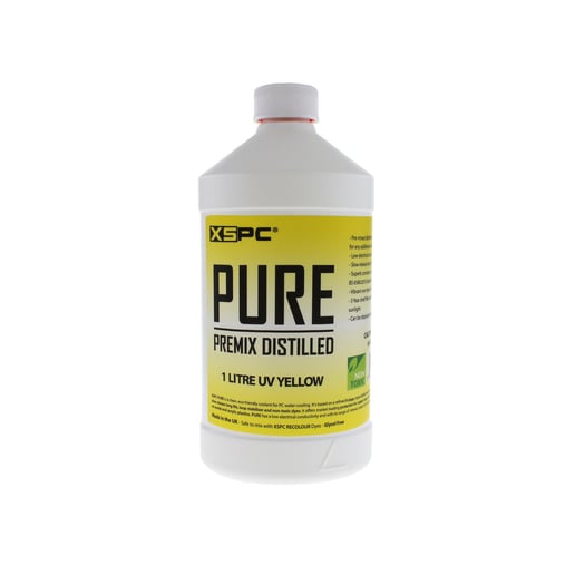 XSPC PURE Premix Distilled Coolant, 1 Litre in UV Yellow