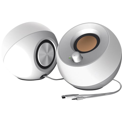 Creative Labs Pebble USB Powered 2.0 Desktop Speakers (White)