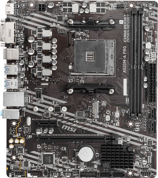 MSI A520M-A PRO mATX Motherboard for AMD AM4 CPUs