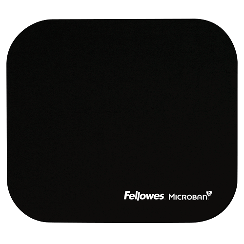 Fellowes Mouse Pad with Microban© Anti-bacterial Protection - Black
