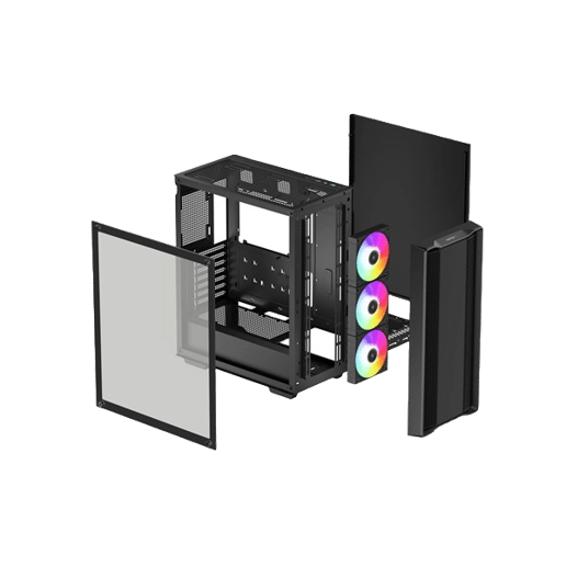 DeepCool CC560 ARGB V2 Mid Tower Gaming Case - Black 