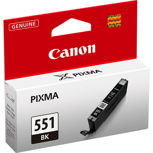 Canon CLI-551BK Ink Cartridge - Black, 7ml (Yield 495 Photos)