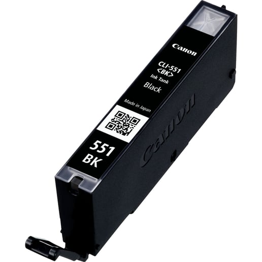 Canon CLI-551BK Ink Cartridge - Black, 7ml (Yield 495 Photos)
