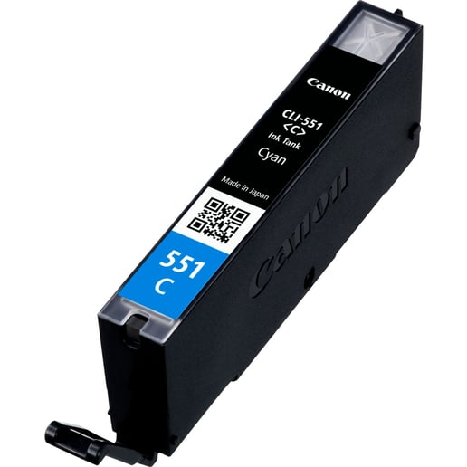 Canon CLI-551C Ink Cartridge - Cyan, 7ml (Yield 304 Pages)