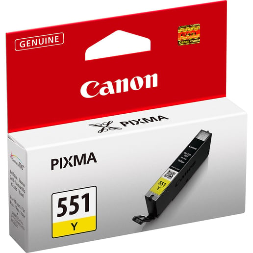 Canon CLI-551Y Ink Cartridge - Yellow, 7ml (Yield 330 Pages)