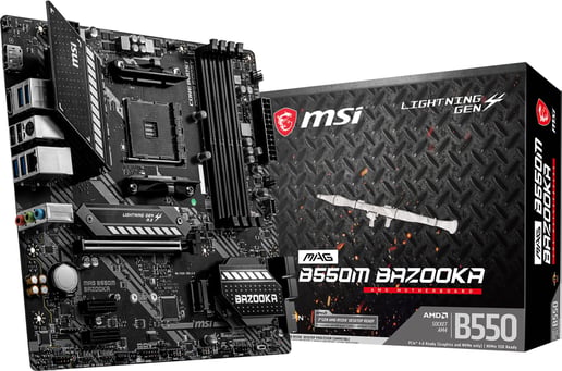 MSI MAG B550M BAZOOKA mATX Motherboard for AMD AM4 CPUs