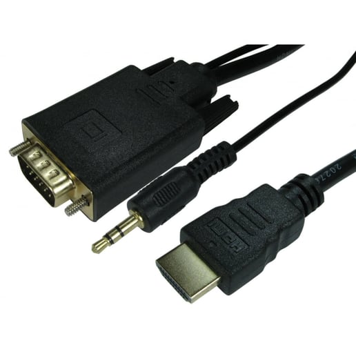 Cables Direct 1.8m HDMI to VGA with Audio Cable